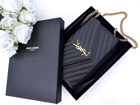 ysl small wallet on chain review|YSL wallet on chain price.